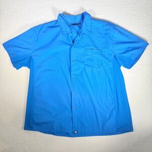 Chef Works Blue Short Sleeve Button Up Work Shirt Size 2XL‎ Culinary Resaurant